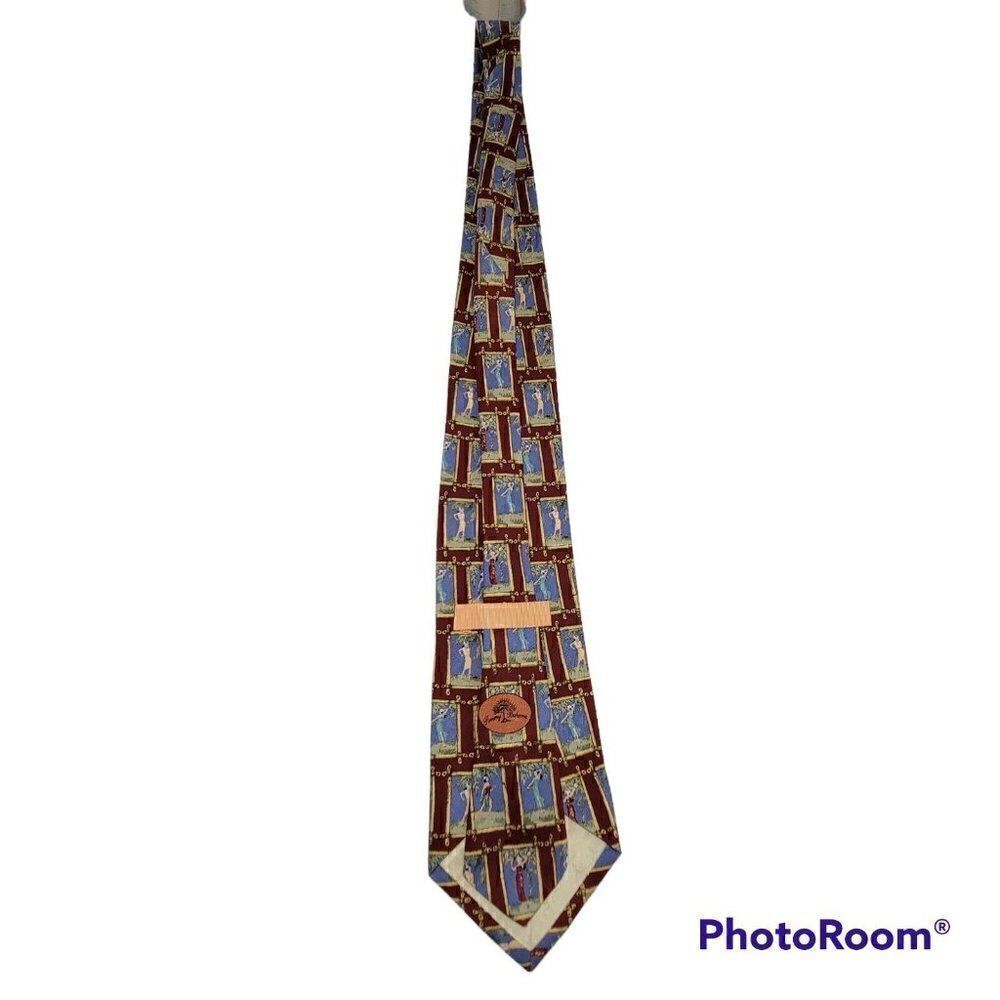 Tommy Bahama Mens Neck Tie Red Hawaiian Hula Girls Aloha Tropical All Silk USA‎ - Picture 8 of 12